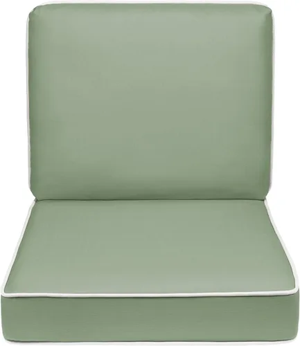 Vista 17 de Quality Outdoor Living - Cojín profundo para asiento y respaldo, 23 x 26 pulgadas, menta