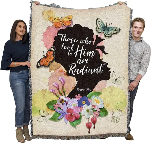 Vista 18 de Pure Country Weavers Great is Thy Faithfulness Blanket - Escrituras - Lamentaciones 3:23 - Tapiz cuadrado para regalo de regazo tejido de algodón