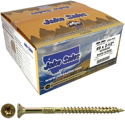 Vista 252 de 8 x 1 revestimiento exterior recubierto de bronce, tornillo de madera multiusos compatible con ACQ, cabeza plana Torx/Star Drive de 1 libra, 288