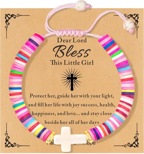 Vista 65 de Regalos navideños para niños, niñas adolescentes, mujeres, linda pulsera de cruz para niñas, regalos de Navidad cristianos para mujeres, ideas