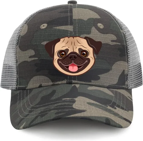 Vista 9 de Hats Pug Dog Baseball Cap for Women Vintage Baseball Caps Adjustable