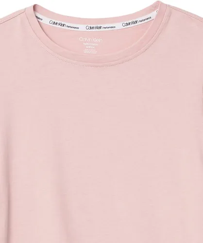 Vista 3 de Calvin Klein Performance Women's Woven Logo Patch Short Sleeve Crew Neck Tee