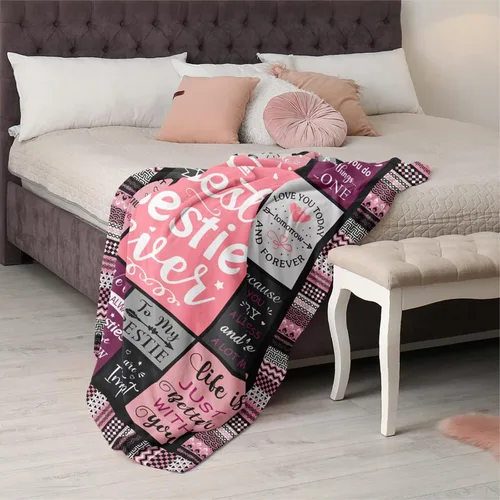 Vista 4 de Regalos de cumpleaños para mujer, manta de 60 x 50 pulgadas, regalos de cumpleaños para mejores amigas, manta de mejor amiga para el trabajo, regalo