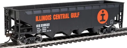 Vista 6 de Walthers Trainline Tolva compensada - Listo para funcionar- Escala HO nacional canadiense (marrón, blanco; logotipo grande)