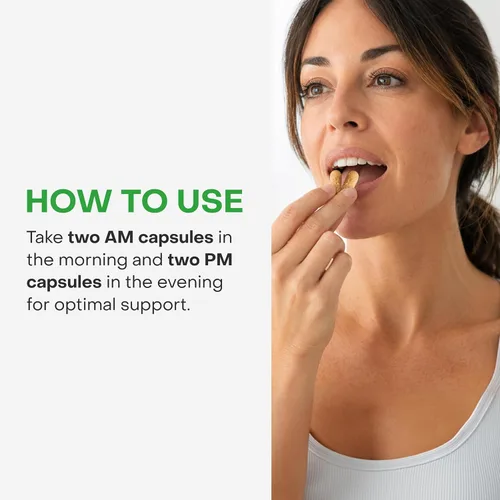 Vista 4 de HealthyCell AM/PM Healthspan System - Tabletas de 60 AM y tabletas de 60 PM