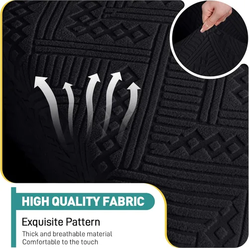 Vista 4 de Ruaozz Fundas de Cojines de Sofá para Sofá Seccional Fundas de Cojines de Asiento Elásticas Fundas de Sofá Lavables para Muebles Suaves
