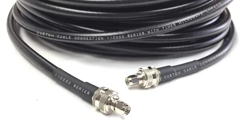 Vista 2 de Custom Cable Connection Cable de antena coaxial de baja pérdida de 1 pie SMA macho a SMA macho LMR400 veces microondas 50 ohmios