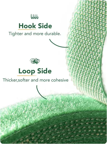 Vista 6 de LE TAUCI Lazos para plantas, cinta de jardín para plantas, soporte reutilizable ajustable más grueso para el crecimiento, agarre fuerte, enredaderas