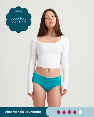 Vista 4 de saalt Bragas Menstruales para Adolescentes - Ropa Interior Menstrual a Prueba de Fugas para Chicas Adolescentes - Comodidad de Cobertura Completa
