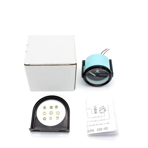 Vista 6 de Linkong 12 V 2 pulgadas 2.047 in voltaje universal puntero medidor medidor voltímetro coche auto medida rango 8-16v luz LED dial