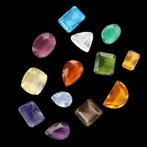 Vista 2 de GEMHUB Lote de piedras preciosas de mezcla brasileña para niños, artes y manualidades, formas surtidas, tamaños de colores, Gema, topacio sintético