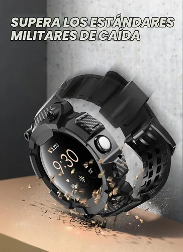 Vista 5 de SUPCASE Funda para Google Pixel Watch de 41mm con correa (Unicorn Beetle Pro), [protección de grado militar] [antiarañazos] Funda resistente
