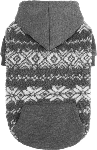 Vista 9 de PUPTECK Sudadera con Capucha para Perro Sudadera para Cachorro Suéter Cálido para Perro Ropa de Invierno Abrigos para Clima Frío para Perros Negro