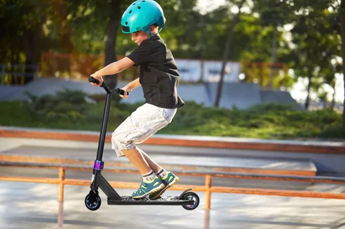 Vista 2 de Patinete Pro Trick, scooters de acrobacias de nivel básico para niños de 6 años en adelante, scooter completo de aluminio y ligero BMX Freestyle