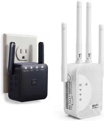 Vista 8 de Amplificador de señal WiFi más rápido 2026 cubre 10000 pies cuadrados y 80 dispositivos 2.4 GHz repetidor WiFi de alta velocidad con puerto Ethernet