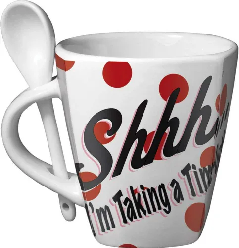 Vista 2 de Disney Taza de Minnie Mouse con cuchara