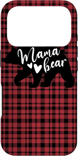 Vista 30 de Mama Bear Buffalo Black and Red Plaid Family Women Mom Gifts Case for iPhone 17