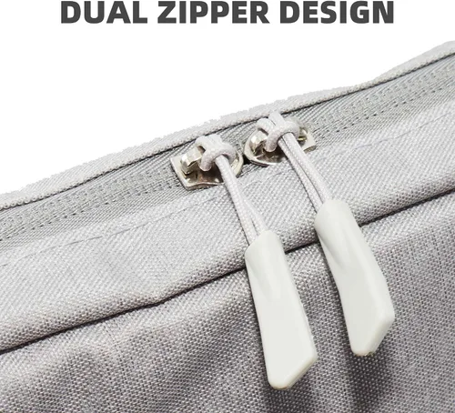 Vista 2 de Funda para portátil con correa para computadoras de 13-14 pulgadas, color rosa, Gris
