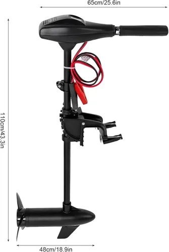 Vista 2 de Motor de arrastre eléctrico de empuje de 40 libras, motores de barco fuera de borda de agua salada, motor de arrastre de serpiente de agua de 12 V