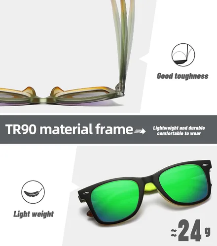 Vista 11 de MEETSUN Polarized Sunglasses for Women Men Classic Retro Square Frame Driving Sun Glasses UV Protection