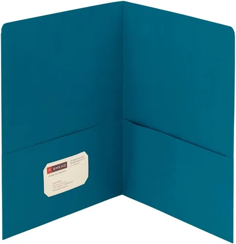 Vista 6 de Smead 87850 - Carpeta de 2 bolsillos con peso pesado, hasta 100 hojas, tamaño carta, colores surtidos, 25 por caja