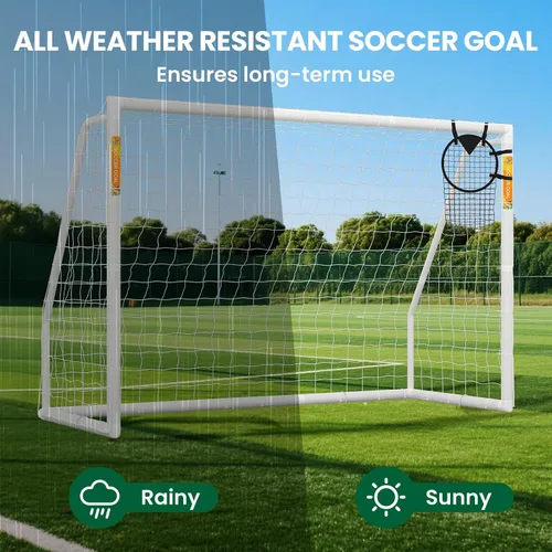 Vista 8 de Soccer Goal - 12x6/10x6/8x6/6x4FT PVC Soccer Goals for Backyard