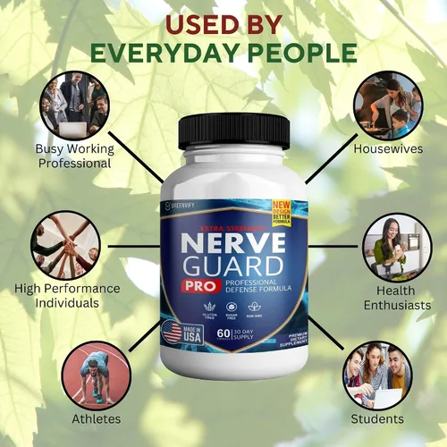 Vista 4 de Nerve Guard Plus Pro - Fórmula nerviosa avanzada con ingredientes esenciales para alivio y apoyo integral a largo plazo de la salud nerviosa (2)