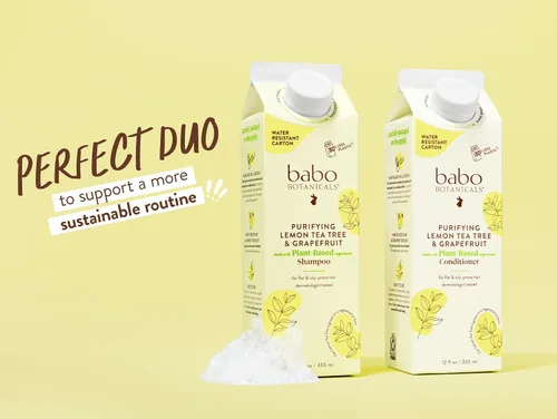 Vista 10 de Babo Botanicals Purifying Lemon Tea Tree & Grapefruit Shampoo + Bundle with Conditioner – For Flat, Oily Prone Hair – Add body & shine - Passion