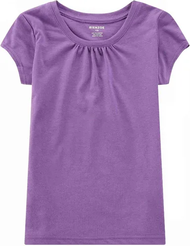 Vista 8 de Bienzoe Camiseta de secado rápido transpirable para niñas, NegroBlanco desteñidoRosa.