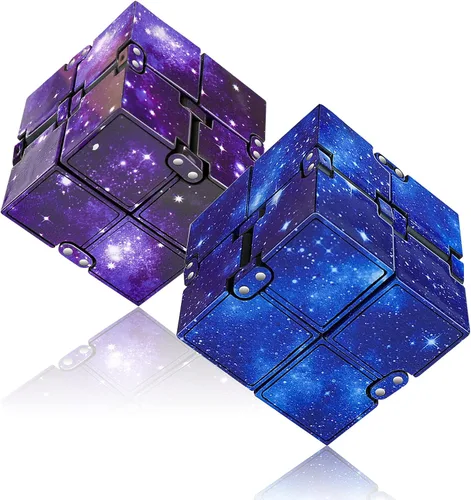 Vista 10 de WUQID Infinity Cube - Juguete antiestrés para niños y adultos, bonito, pequeño, accesorio único para aliviar la ansiedad y pasar el tiempo