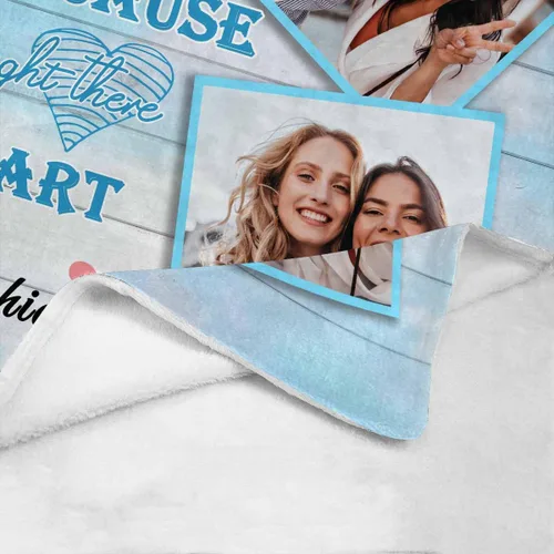 Vista 6 de Artsadd Manta personalizada para mejor amiga con foto y imagen, manta personalizada de amistad para mejores amigos, mejores amigos, hermana