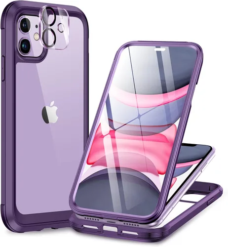 Vista 233 de Miracase - Funda magnética para iPhone 13 Pro Max de 6.7 pulgadas (compatible con MagSafe), transparente, completo, protector de pantalla de vidrio
