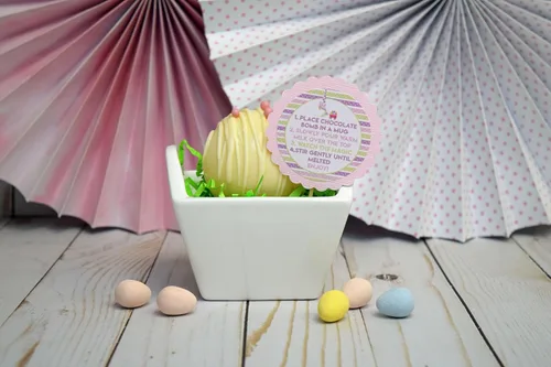 Vista 2 de AmandaCreation - Etiquetas adhesivas para embalaje con temática de gnomo de Pascua con temática de conejo de gnomo de Pascua con bomba de cacao