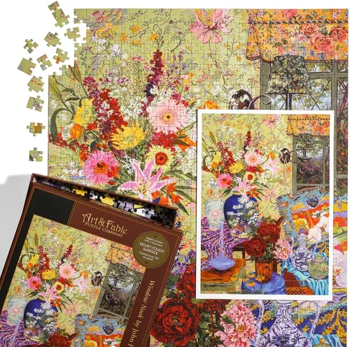 Vista 2 de Art & Fable Puzzle Company Window Nook by John Powell - Rompecabezas de 1000 piezas de obras de arte fino para adultos, perfecto para noches
