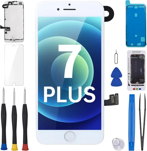 Vista 7 de Pantalla de repuesto para iPhone 7 Plus con botón de inicio de 5,5 pulgadas, color negro LCD Display Digitizer 3D Touch Full Assembly with Front