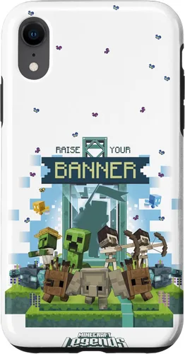 Vista 25 de Minecraft Legends Raise Your Banner Mobs Group Shot - Carcasa para iPhone 17