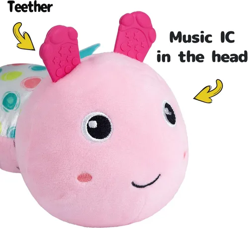Vista 2 de Sumobaby - Juguetes de peluche musicales para bebés, con múltiples texturas sensoriales, sonajero y crujidos, para tiempo boca abajo, recién nacidos