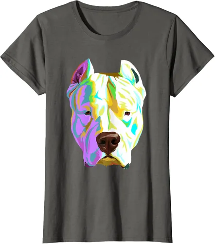 Vista 60 de Colorida camiseta Dogo Argentino, Negro, S