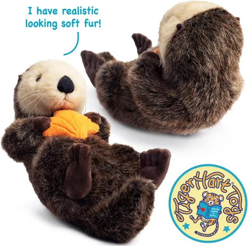 Vista 6 de TigerHart Owen La Nutria Marina - Animal de Peluche de 13 Pulgadas de Felpa