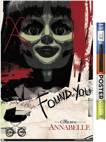 Vista 15 de Trends International Annabelle - Póster de pared de Found You, 14.725 x 22.375 pulgadas, versión enmarcada de madera de granero