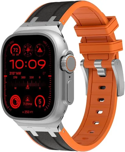 Vista 18 de Apple Watch Band para iWatch Ultra Series, correa de reloj de silicona para hombres, diseño fresco, compatible con Apple Watch de 1.929 in, 1.772