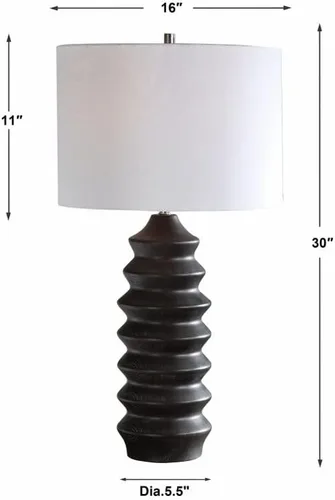 Vista 5 de Uttermost Mendocino - Lámpara de mesa moderna con 1 luz, 16 pulgadas de ancho por 16 pulgadas de profundidad