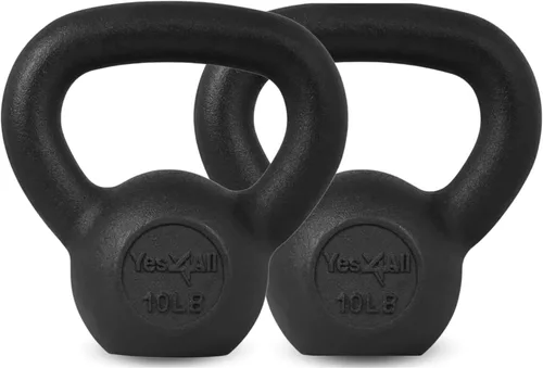 Vista 14 de Yes4All Pesa rusa de hierro fundido, pesas rusas para entrenamiento de fuerza 5-80 libras (5, 10, 15, 20, 25, 30, 35, 40, 45, 50, 60, 70, 80 libras)