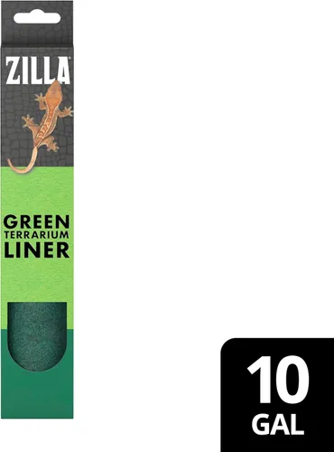 Vista 9 de Forro de sustrato para terrario de reptiles de Zilla, verde, 10G, 9.75" x 19.75