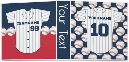 Vista 2 de Carpeta personalizada de 3 anillas de jersey de béisbol - 2 pulgadas