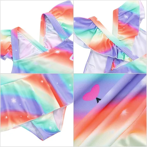 Vista 6 de GERU Trajes de baño de una pieza para niñas de 3 a 12 años