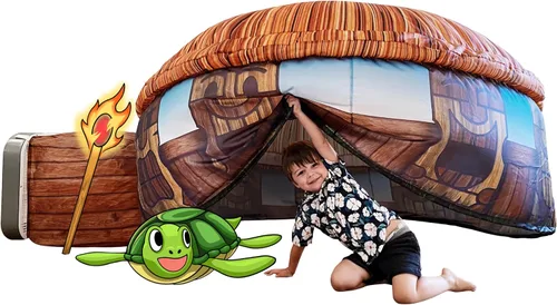 Vista 14 de AirFort - Fuerte inflable para niños, se construye en 30 segundos, tienda de campaña para jugar a partir de 3 años (pelota de playa azul)