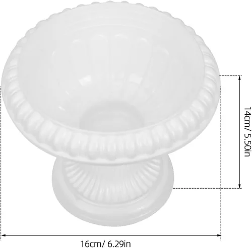 Vista 2 de Cabilock 4 mini macetas romanas decorativas de plástico para bodas, carreteras, pasillos, jardín, patio, uso doméstico, contenedores de plantas
