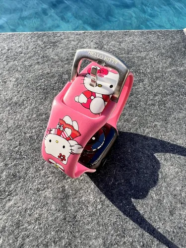 Vista 4 de Correa de silicona para Apple Watch de Hello Kitty para 38/40/1.614 in para Series 7/6/5/4/3/2/1/SE