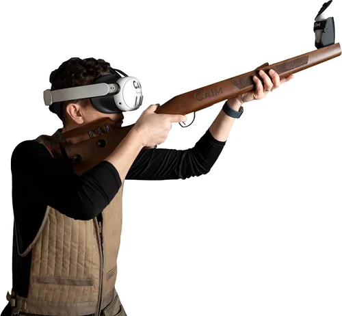 Vista 5 de GAIM Simulador completo de realidad virtual Caza y tiro deportivo (stock de nogal ajustable)